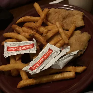 Chicken tenders and fries