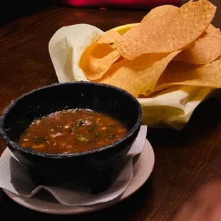 Salsa and chips