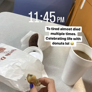 Blueberry and peanut chocolate donuts were the best !