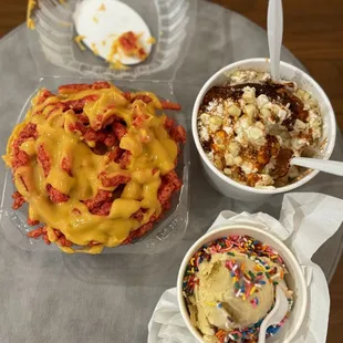 a variety of desserts