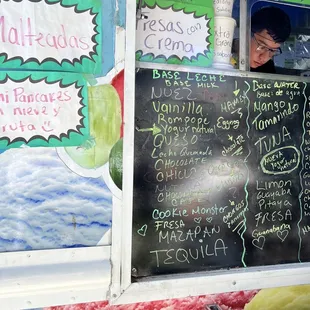 a chalk board