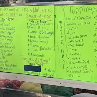 Recent Flavors list :9