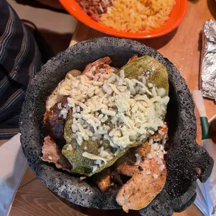 a plate of food on a table