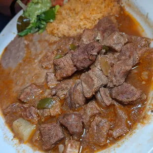 Carne Guisada Plate