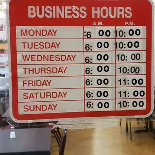 Business hours