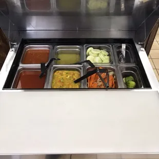 Free salsa bar all the time.