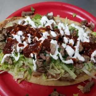 Huarache carne asada