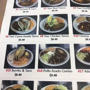 a variety of dishes