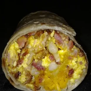 a breakfast burrito