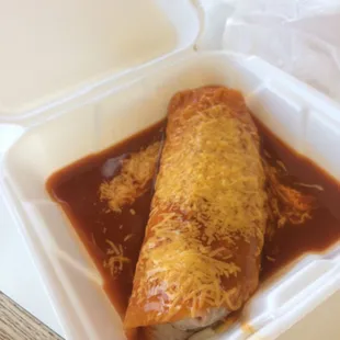 Chili Colorado, enchiladas style