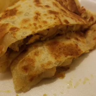 The "Caramelo" is similar to a quesadilla but made with queso blanco. This is pollo asado, however I'm sure the possibilities are endless!
