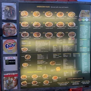 a menu for a mexican restaurant