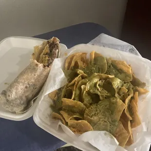 $17 for burrito and chips with guacamole