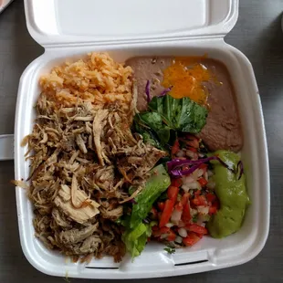 Carnitas Combo. Lots of food.