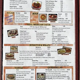 Menu as of 6/26/2022