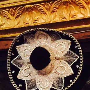 The golden ceiling and the sombrero of Bobo's are just some of the special touches of this taqueria!