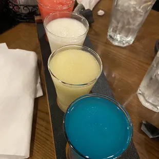 Margarita flight - try the blueberry!