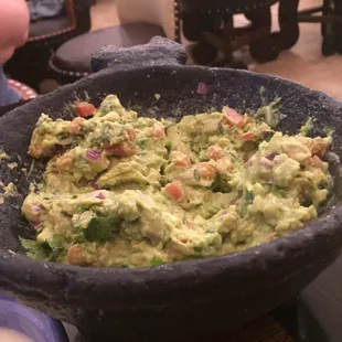 The guacamole is made fresh right at your table!