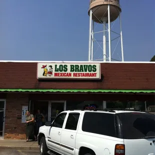 the front of the restaurant