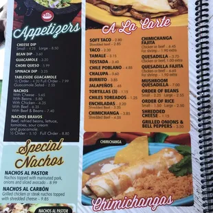Here's the new menu!