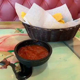 Complimentary chips and salsa