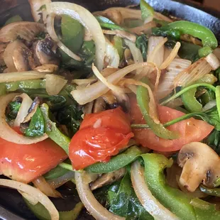 F. Veggie Fajitas