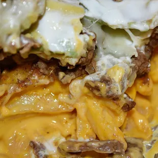 a close up of a plate of food