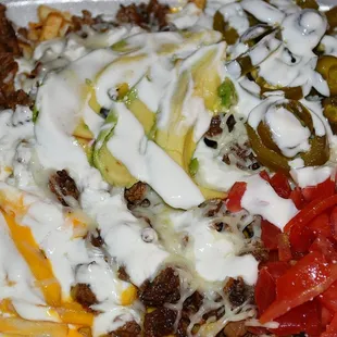 a close up of a plate of food