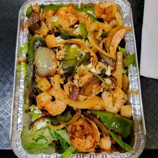 Seafood Burrito Salad Bowl.