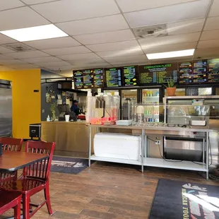 Ordering area and salsa bar