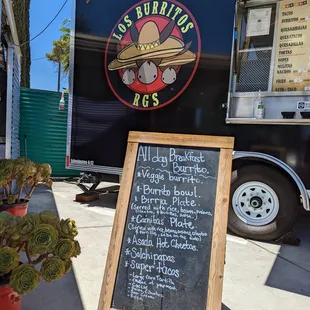 a sign for a burrito