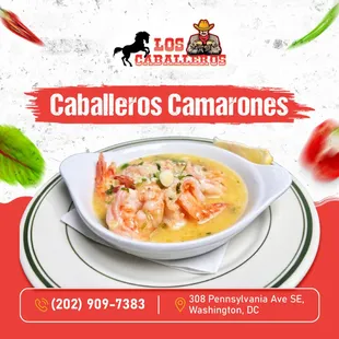 a bowl of shrimp soup