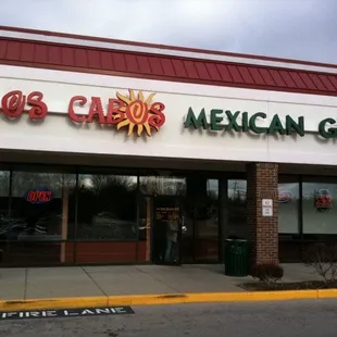 the front of a mexican grill