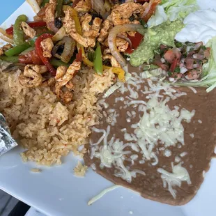 a plate of mexican food