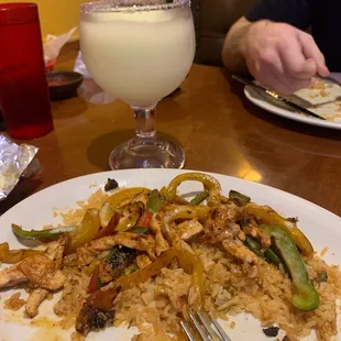 a plate of food and a glass of milk