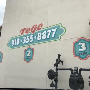 Newly painted to-go area.