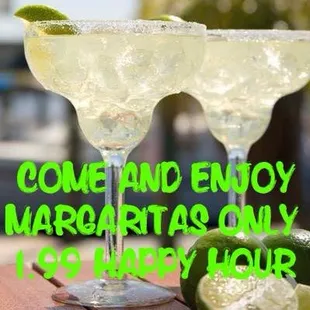 two margaritas on a table