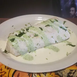 Not on the menu yet. Cilantro burrito