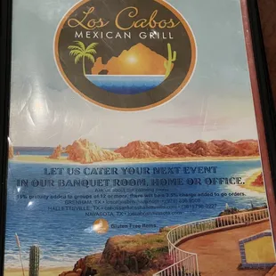 a sign for the restaurant