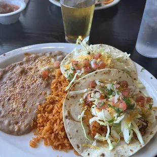 This is the two taco shrimp plate.