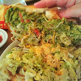 look at all the guacamole! Now if only they had packed that much meat into it too!