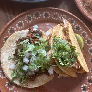 91. Pollo Asado Hard Shell Taco 86. Chorizo Soft Taco