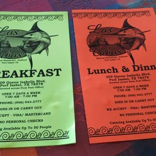 You can see that their hours span 3 meals, hence different menus.