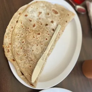 Breakfast taco size