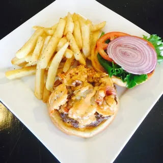 Cabos Burger with Shrimp