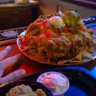 Nachos  bigger than my hand!