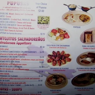 part of the menu