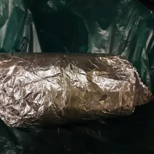 burrito staying warm in foil