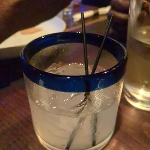 a close up of a drink in a glass