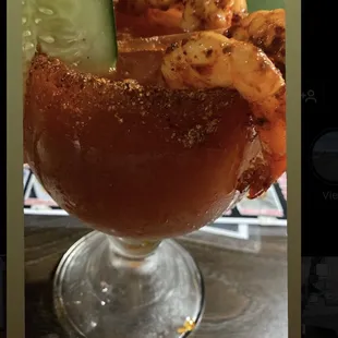 Great super michelada. The shrimp is seasoned so good!!!